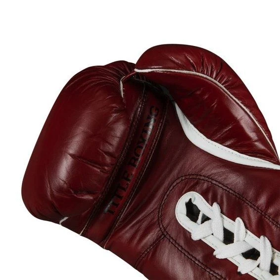 TITLE Old School Leather Sparring Gloves - Lace - Image 2