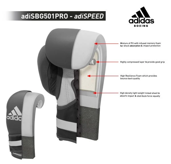 Adidas AdiSpeed Boxing Gloves - Velcro - Image 10