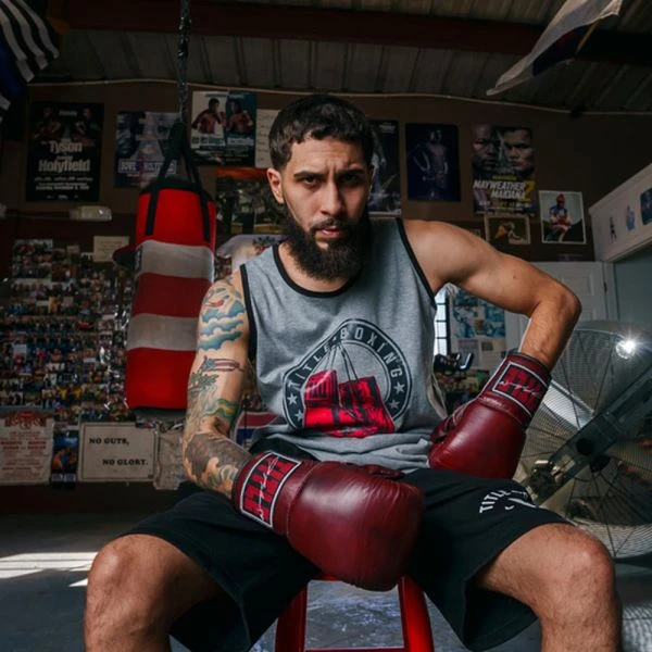 TITLE Boxing Sugar Ray Leonard Throwback Leather Bag Gloves - Image 7