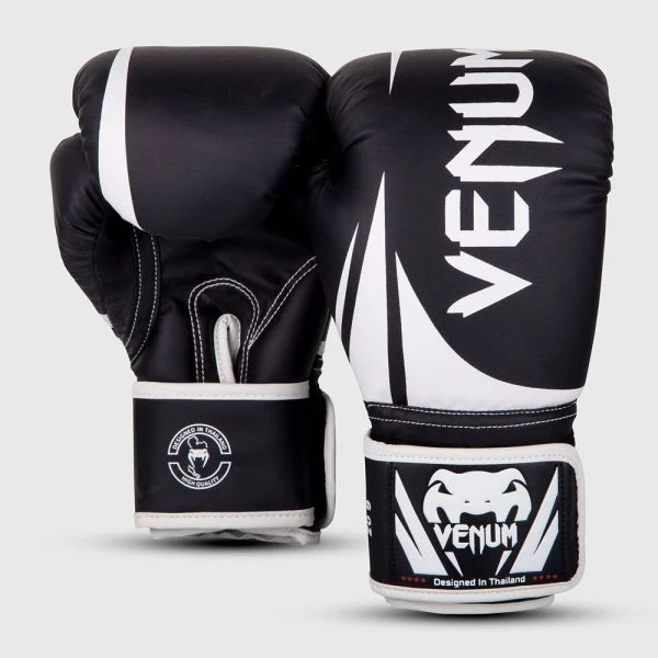 Venum Challenger 2.0 Kids Boxing Gloves - Black/White - Image 2